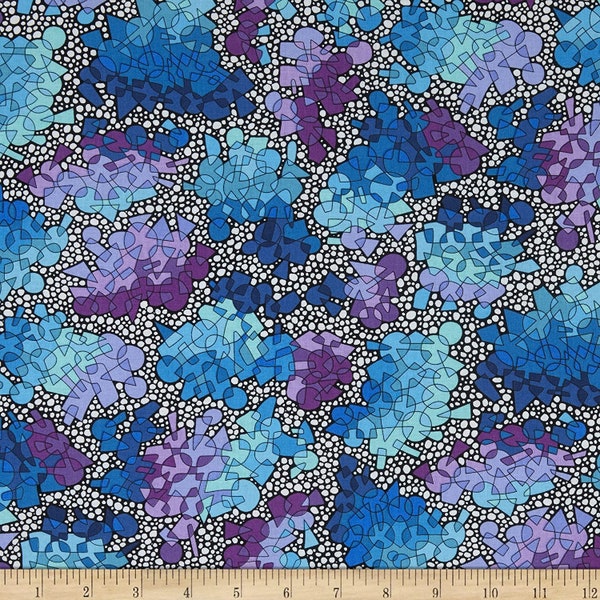 Outside The Lines Geode Clusters Blue and Lavender by Seannessy Rain for Studio E 44 inches wide 100% Cotton Quilting Fabric SE-6176-75