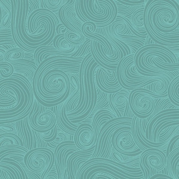 Aqua Green Swirl Just Color! by Studio E 44 inches wide 100% Cotton Quilting Fabric SE 1351-Aqua