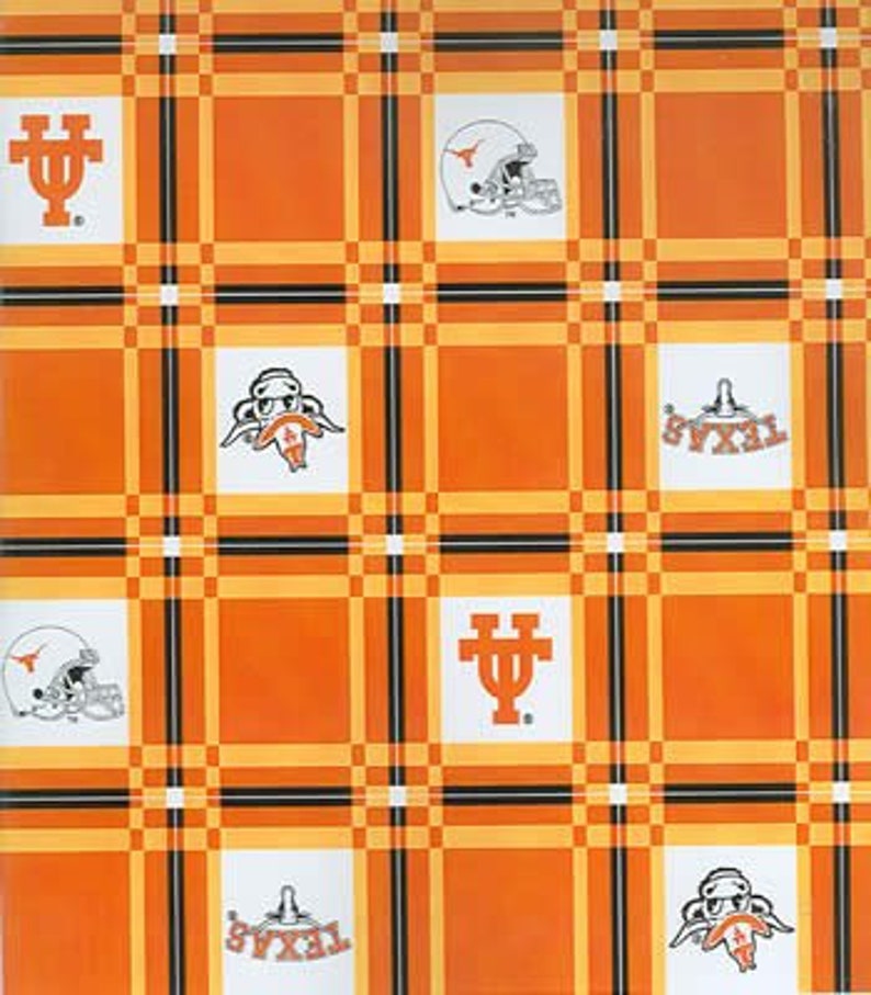 Texas Longhorns NCAA Tablecloth 53 inches wide easy care fabric TX-051