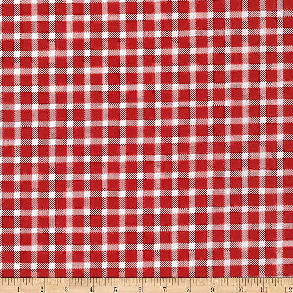 Buffalo Check Windowpane Red Paintbrush Studios 44 inches wide 100% Cotton Fabric PBS 120-22018