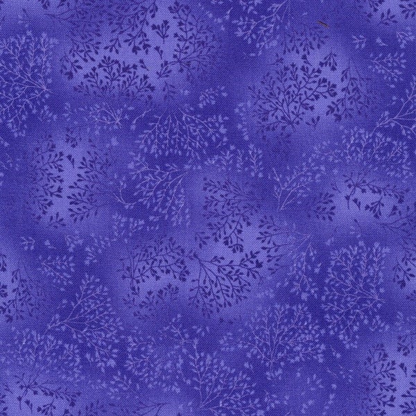 Fusions in Pansy Purple Floral Leaf Branch by Robert Kaufman 44 inches wide 100% Cotton Quilting Fabric RK-EYJ-5573-220