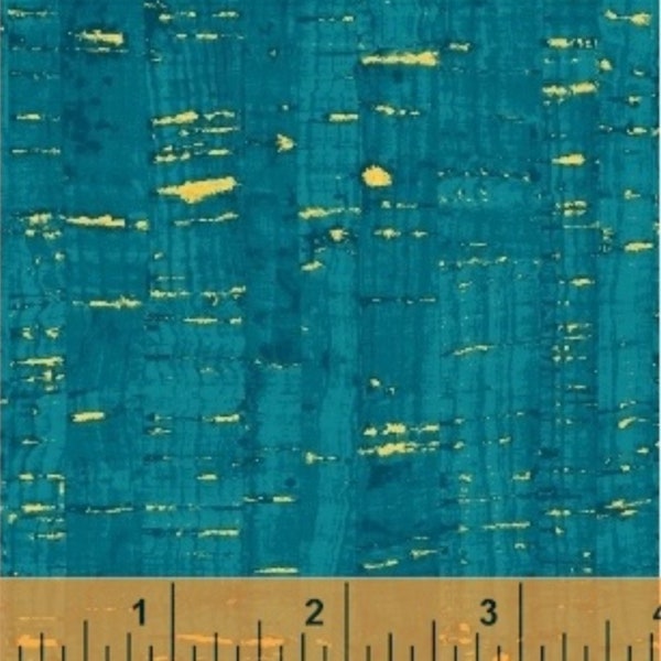 Uncorked in Turquoise with Gold Metallic Thread by Windham Fabrics 44-45 inches wide 100% Cotton Fabric WF-50107M-31