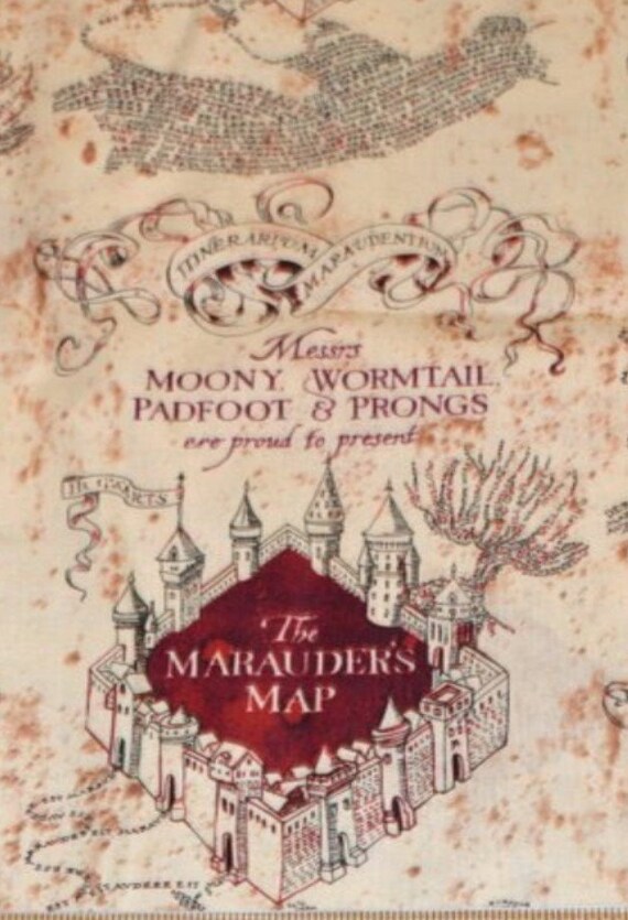 Harry Potter Marauder S Map Moony Wolftail Padfoot And Etsy