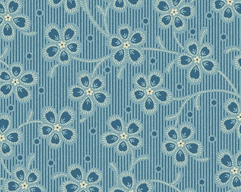 Cocoa Blue Columbine in Bluebonnet by Laundry Basket Quilts for Andover Fabrics 44 inches wide 100% Cotton Quilting Fabric AF-A-606-B