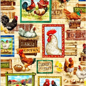 Lay an Egg Chickens Roosters Master Patch in Cream by Oasis - Etsy
