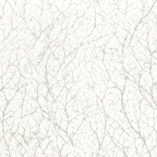Diamond Dust in Snow White with Silver Metallic Thread Whistler Studios Windham Fabrics 44" wide 100% Quilting Cotton Fabric WF-50394-43