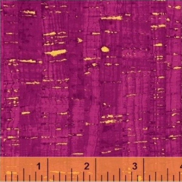 REMNANT 1/4 - Uncorked in Magenta with Gold Metallic Thread by Windham Fabrics 44-45 inches wide 100% Cotton Fabric WF-50107M-42