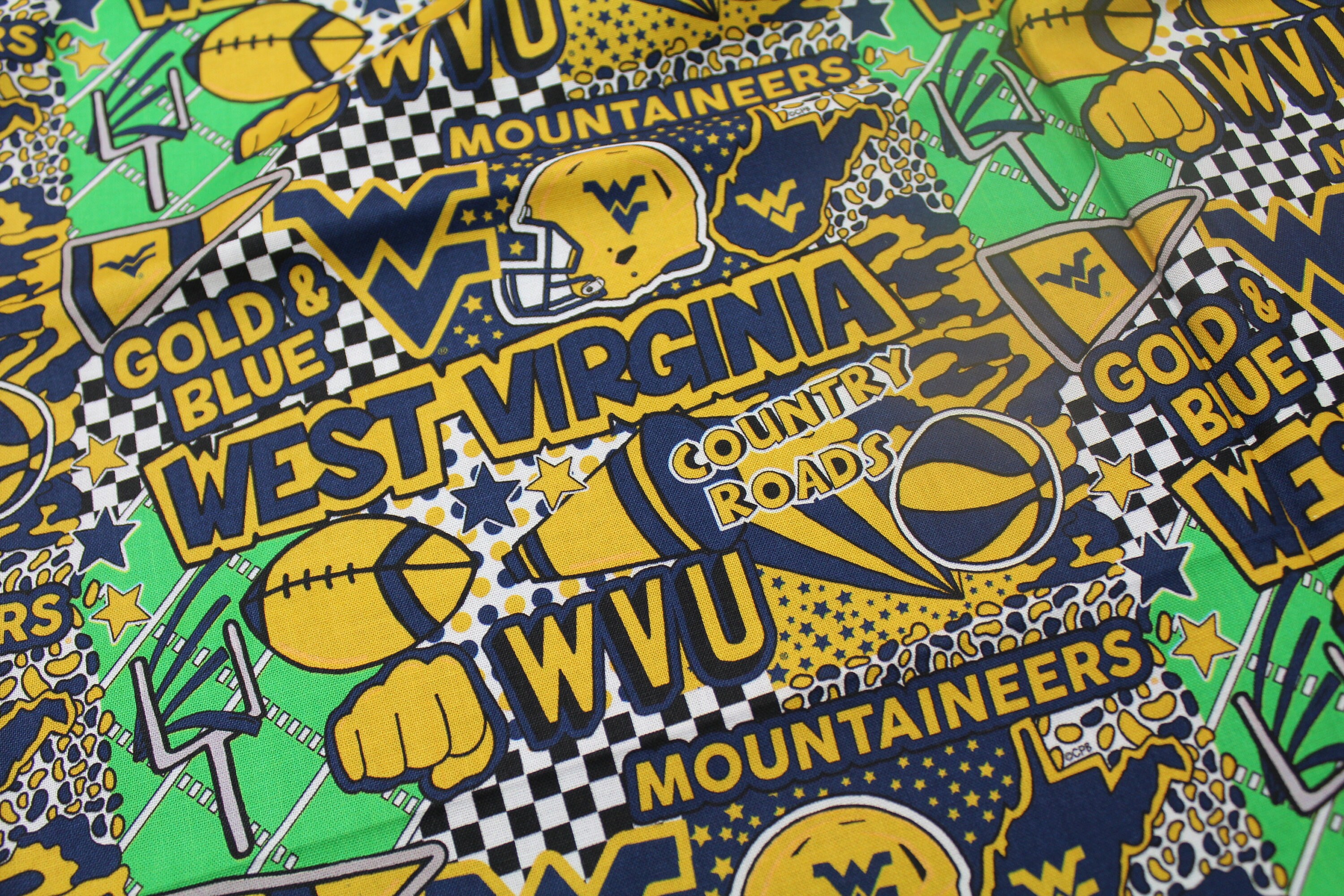 West Virginia Mountaineers NCAA WVU Pop Art Design 43 Inches Etsy UK