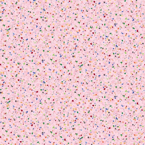 Speckles Rainbow Dots in Soft Pink by Quilting Treasures 44 inches wide 100% Cotton Quilting Fabric QT-1649-27172-P