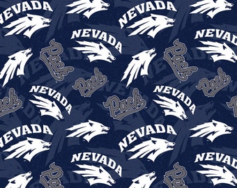 Nevada Reno Wolf Pack NCAA Tone on Tone Design 43 inches wide 100% Quilting Cotton Fabric NVR-1178