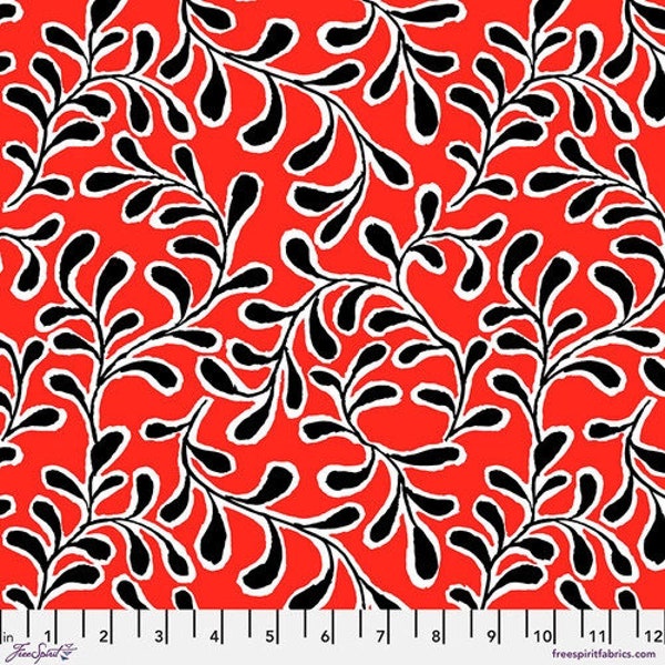 Twig in Red February 2023 by Philip Jacobs for the Kaffe Fassett Collective for Free Spirit 44 in wide 100% Cotton Fabric FS-PPWGP196.RED