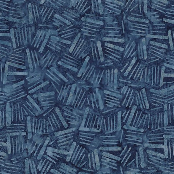 Blue Smoke Batiks Sticks in Denim Blue by Wilmington Prints 44 inches wide 100% Cotton Quilting Fabric WP-1400-22281-474