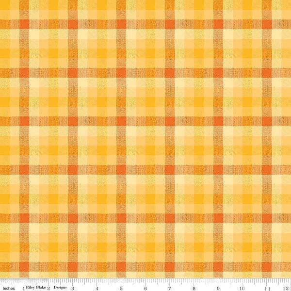 Fall's in Town Checked in Gold by Sandy Gervais for Riley Blake Designs 44 inches wide 100% Cotton Quilting Fabric RB-C13516-Gold