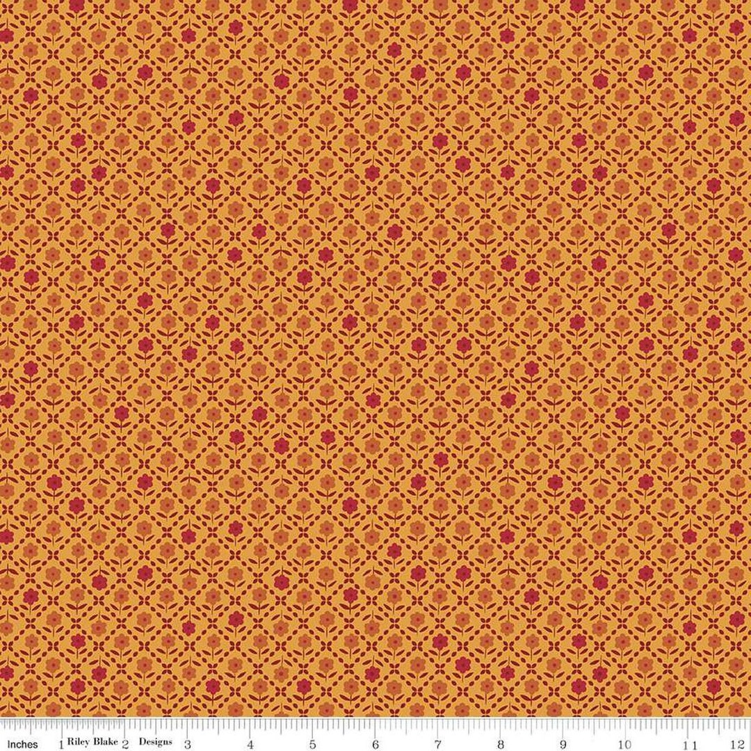 Bee Plaids Zinnia in Autumn by Lori Holt for Riley Blake Designs 44 ...