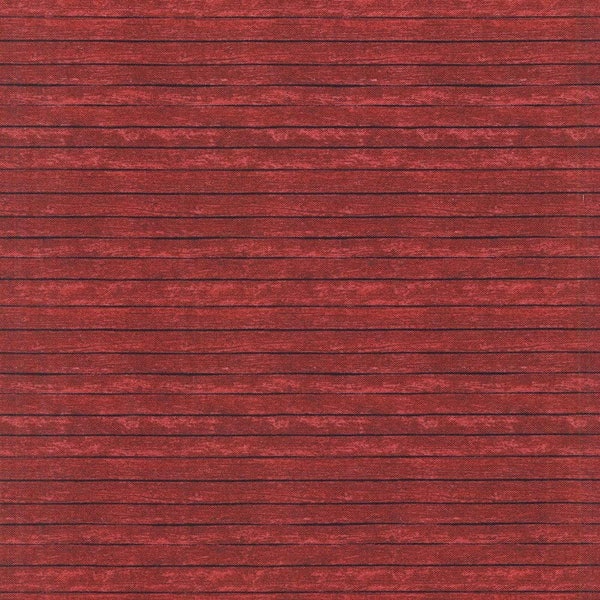 Rustic Barn Red Fence Wood Grain Landscape Medley by Elizabeth's Studio 44 inches wide 100% Cotton Fabric ES-357 Red