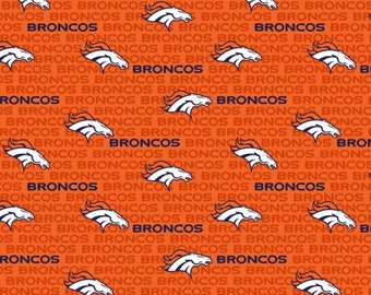 Denver Bronco Fabric Etsy