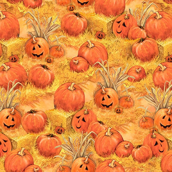 Golden Days Pumpkin Patch by D DonFrancisco for Blank Quilting 44 inches wide 100% Cotton Quilting Fabric BQ 2267-33