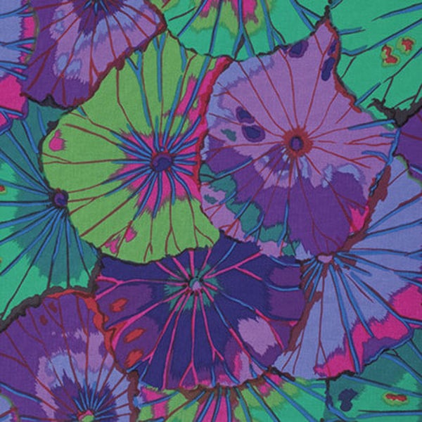 Lotus Leaf in Purple by Kaffe Fassett for Free Spirit Fabrics 43 inches wide 100% Cotton Quilting Fabric FS GP29.PURPL