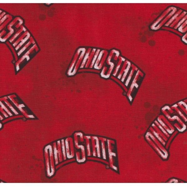 thumbnail image 2 of Ohio State Buckeyes Cotton Fabric – Sugar Skull Print, Sold By The Yard – Sykel Brand 2 of 2
