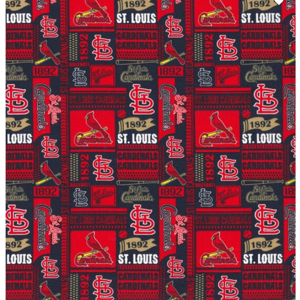 Saint Louis Cardinals MLB Baseball Block Design 44 inch wide 100% Cotton Fabric MLB-60266B