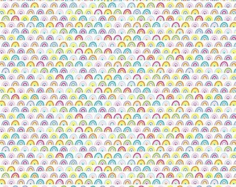 Chasing Rainbows Tiny Rainbows in Multi by Emily Dumas for Henry Glass 44 inches wide 100% Cotton Quilting Fabric HG-692-12