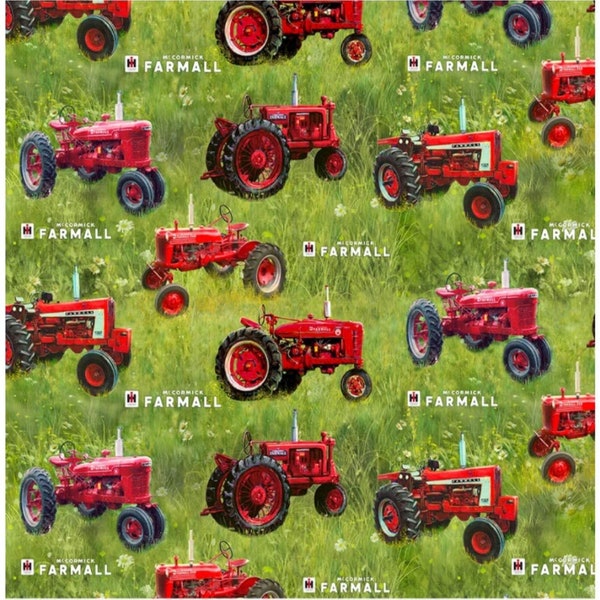 Tractor Fabric Etsy