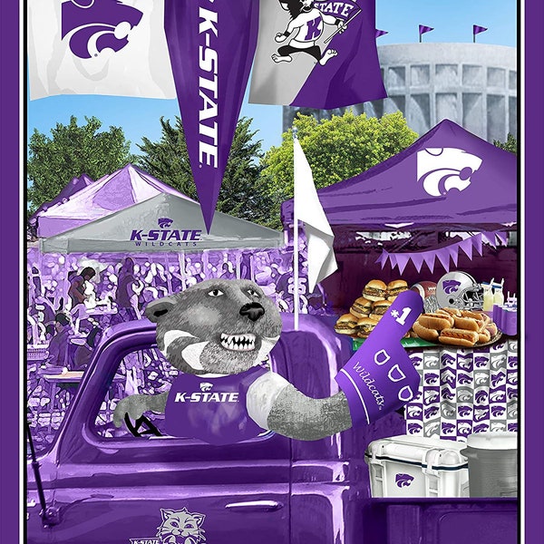 Kansas State University Wildcats Large Cornhole Decals - Set Of 2 - Officially Licensed