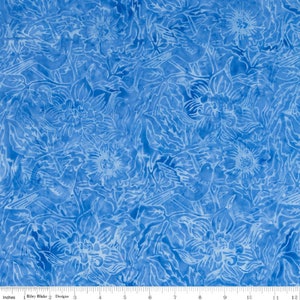 Expressions Batiks Tjaps in Zenith Blue by Riley Blake Designs 44 inches wide 100% Cotton Quilting Fabric RB-BTCB-1007