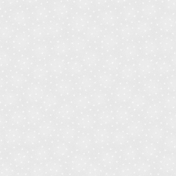 Petites étoiles Starlette en blanc sur blanc par Blank Quilting 44 pouces de large Tissu à courtepointe 100 % coton BQ-STARLET-6383-WHIT