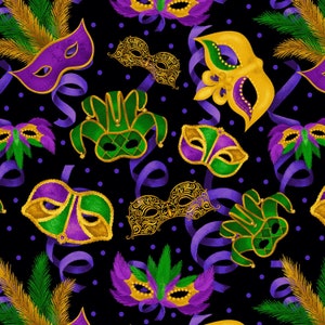 Jewelry Background Mardi Gras Fabric