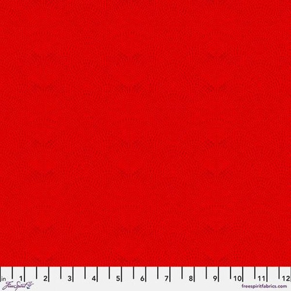 Scalloped Hills in Tomato Red by Cori Dantini for Free Spirit Fabrics 44 inches wide 100% Cotton Quilting Fabric FS-PWCD080.XTOMATO