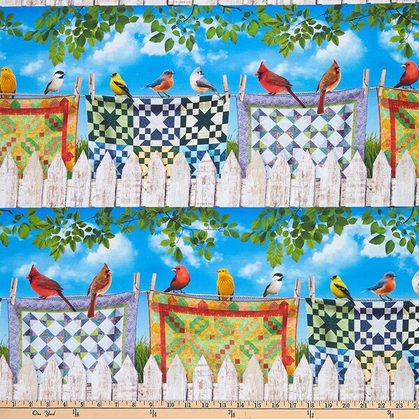 Bird Quilting Fabric Etsy