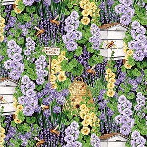 Bee Culture Pure Honey in Lilac Purple by Michael Miller 44 inches wide 100% Cotton Quilting Fabric MM-DCX11259-LILA-D