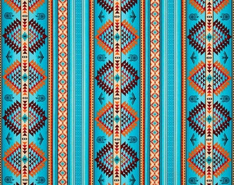 Tucson Stripe in Turquoise by Elizabeth's Studio 44 inches wide 100% Cotton Quilting Fabric ES-536-Turq