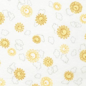 Over the Moon Suns in Sunshine Yellow by Studio Rk for Robert Kaufman Fabric 44 inches wide 100% Cotton FLANNEL Fabric RK-SRKF-21893-130