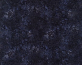 Solid-ish Watercolor Texture in Jet Black by Kimberly Einmo for Timeless Treasures 44 inches 100% Cotton Quilting Fabric TT-KIM-C6100-JET