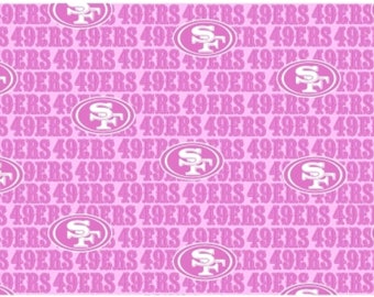 49ers Cotton Fabric Etsy