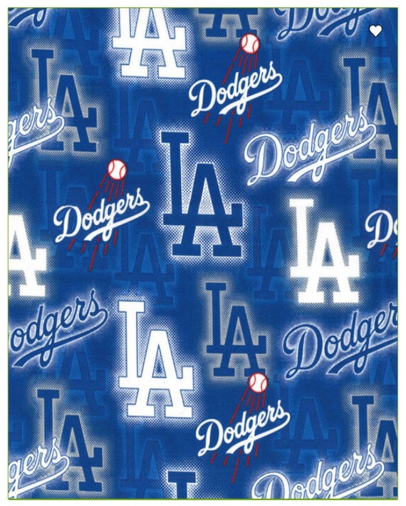 Los Angeles Dodgers MLB Baseball Dot Design 44 Inches Wide 