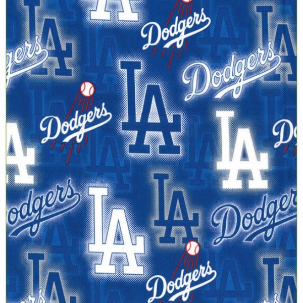 Los Angeles Dodgers MLB Baseball Dot Design 44 inches wide 100% Cotton Fabric MLB-60322B