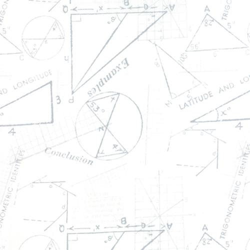 Modern Background Paper BG Math in Silver White by Zen Chic | Etsy