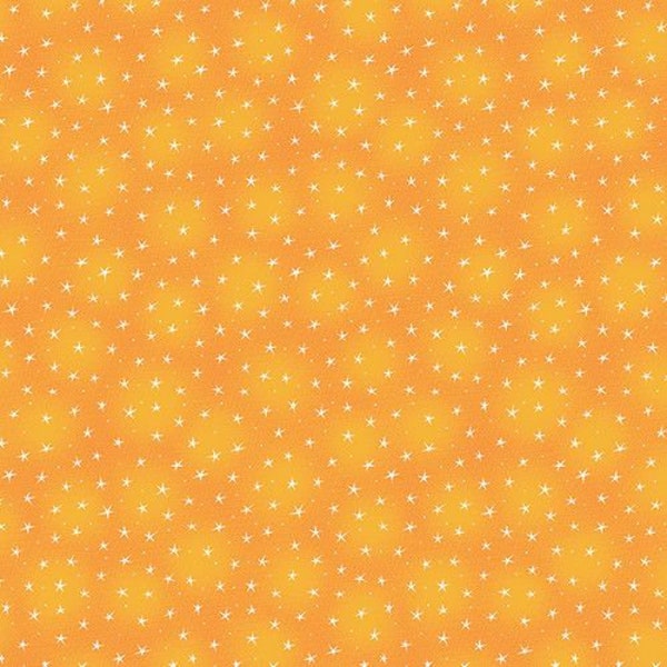 Starlet Small Stars in Orange by Blank Quilting 44 inches wide 100% Cotton Quilting Fabric BQ-STARLET-6383-ORANGE