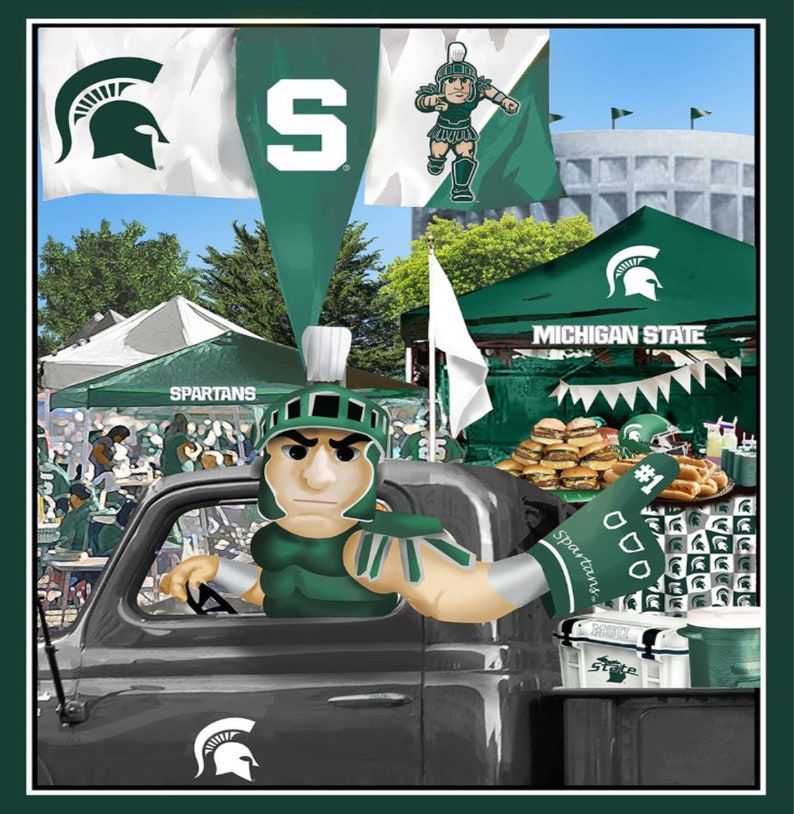 Michigan State University Spartans NCAA Tailgate Panel 36 by - Etsy