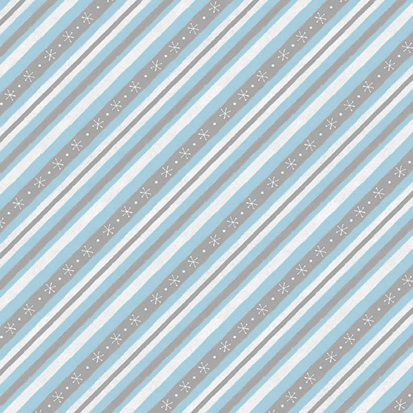 Woodland Gifts Diagonal Stripe in Gray Aqua by Makiko for Wilmington Prints 44 inches 100% Cotton Quilting Fabric WP-3043-45169-941