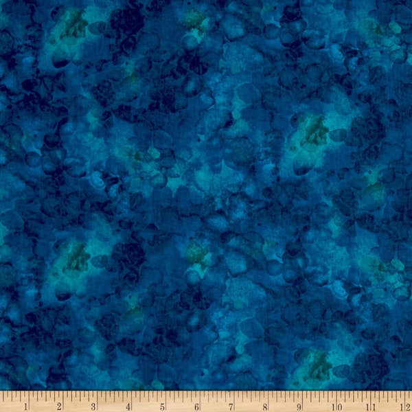 Azure Blue Solid-ish Blender Kimberly Einmo by Timeless Treasures 44 inches wide 100% Quilting Cotton Fabric  TT-C6100-Kim-Azure