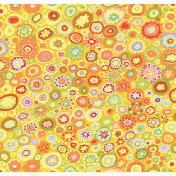 Paperweight in Yellow by Kaffe Fassett for Free Spirit 43 inches wide 100% Cotton Quilting Fabric FS GP20.YELLO