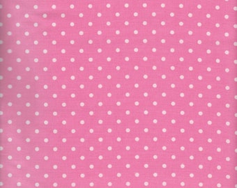 Pink and White Polka Dot Material Pink Swiss Dot Fabric Michael Miller Pink Pin Dot Fabric