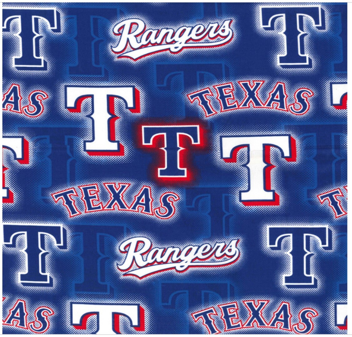 Texas Rangers MLB Baseball Dots Design 44 Inches Wide 100% 