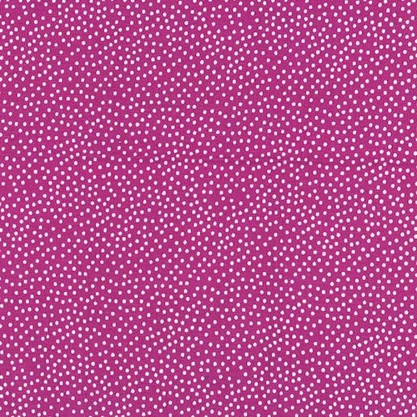 Garden Pindot in Raspberry Fuchsia with White Dots by Michael Miller 43 inches wide 100% Cotton Quilting Fabric MM-CX1065-RASP