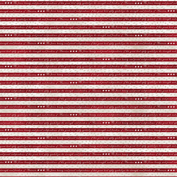 National Emblem Wordy Stripe in Red by D Rusty Rust by Blank Quilting 44 inches wide 100% Cotton Quilting Fabric BQ 2044-88 Red
