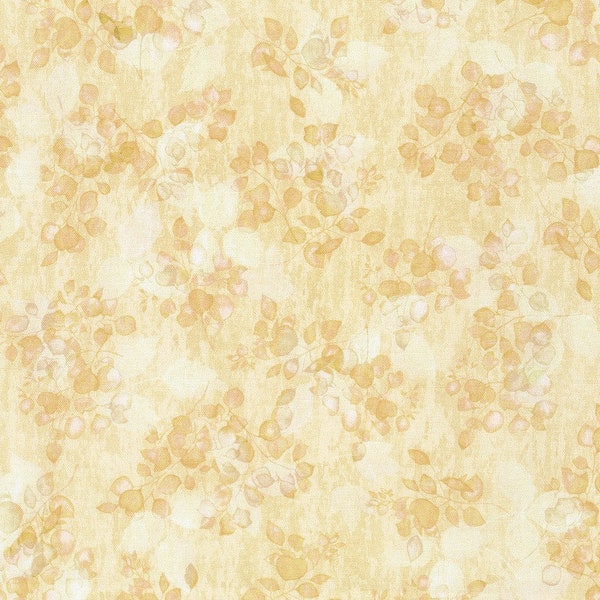 Sienna Leaves in Cream by Studio RK for Robert Kaufman Fabrics 44 inches wide 100% Cotton Quilting Fabric RK-SRKD-21167-84